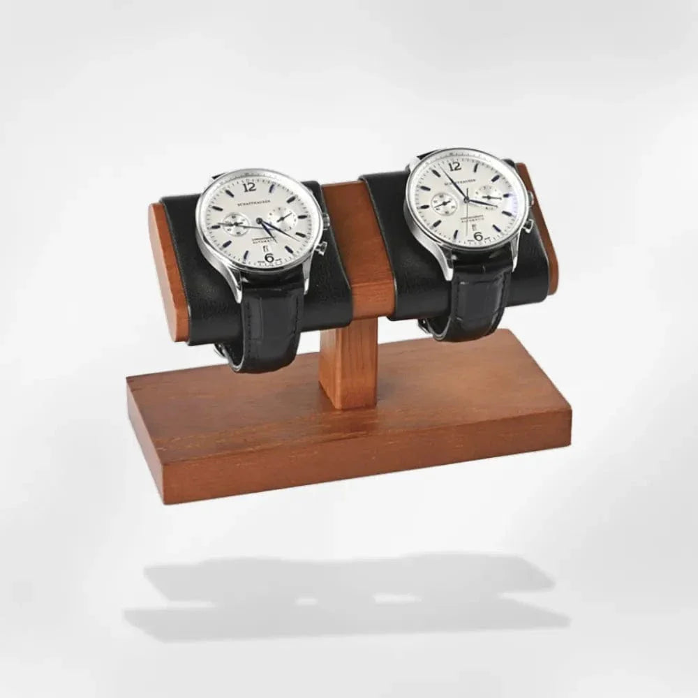 Présentoir Montre Bois Simili Cuir Luxe