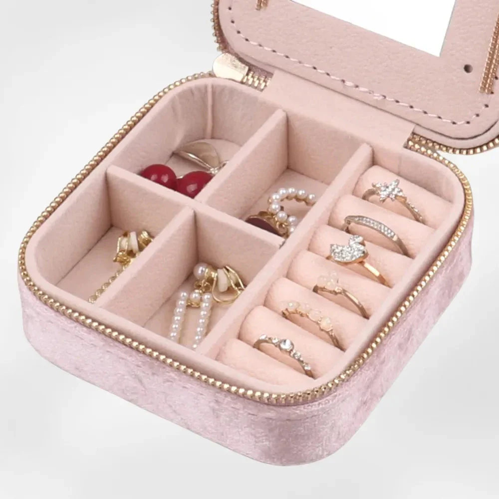 Écrin Bague Velours Voyage Compact 7 Couleurs