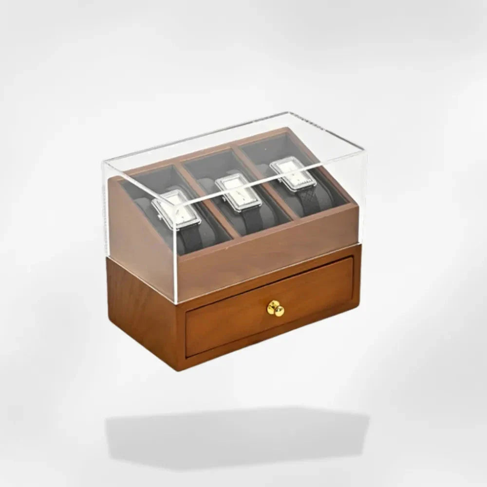 Coffret Bijoux Bois Vitrine Montre Homme