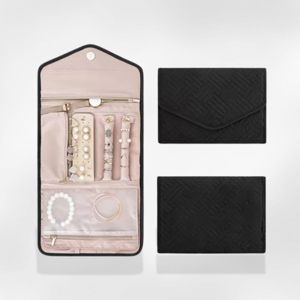 Boîte à Bijoux Velours Organisateur Noir