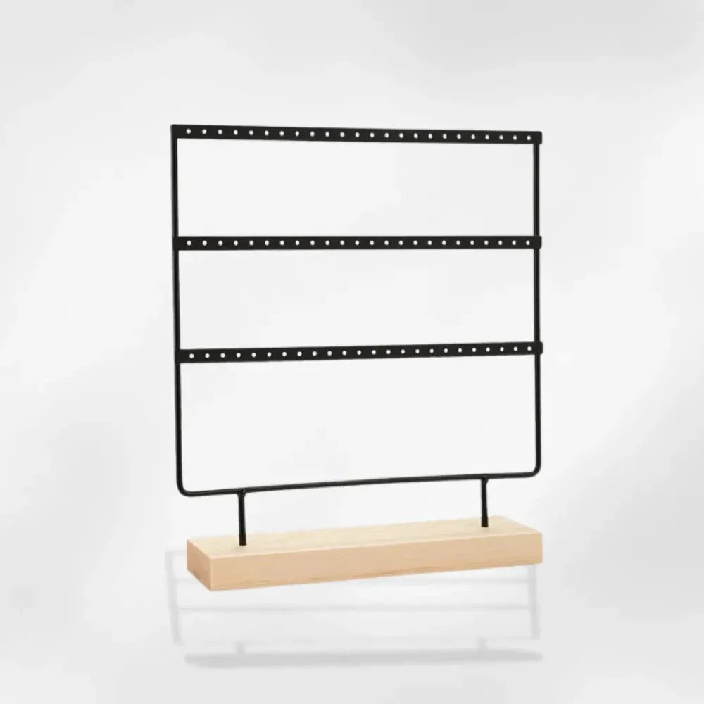 Porte Boucle d'Oreille Bijoux Métal Bois Pro