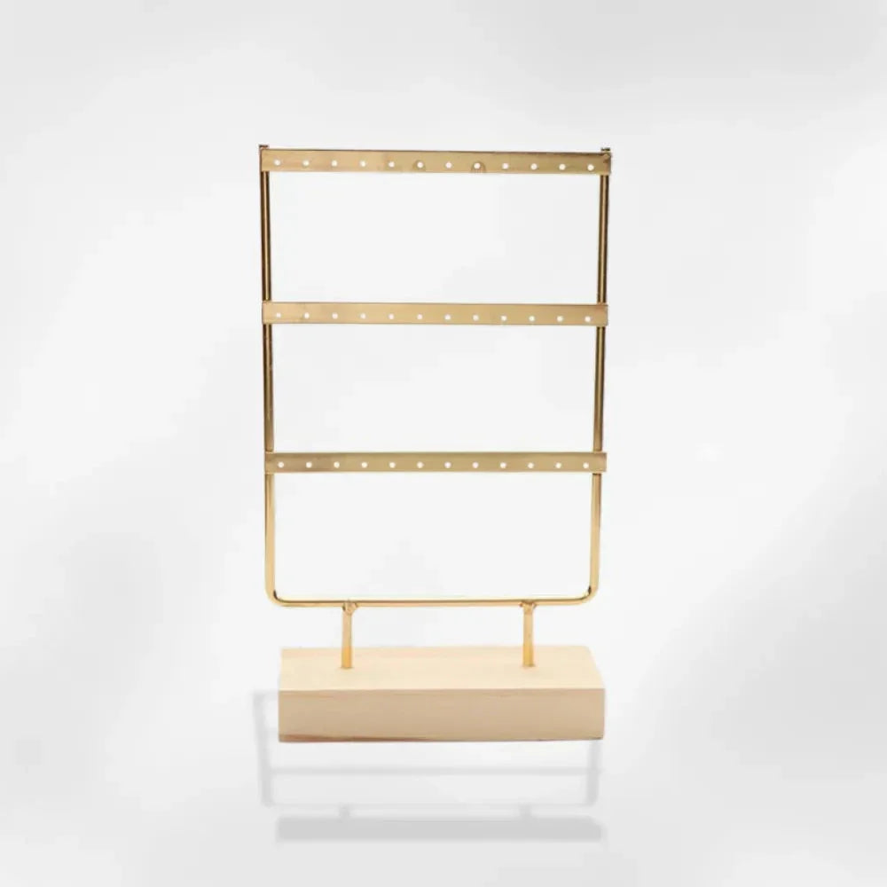Porte Boucle d'Oreille Bijoux Métal Bois Pro