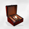 Boîte à Montre Bois Laqué Cuir Premium