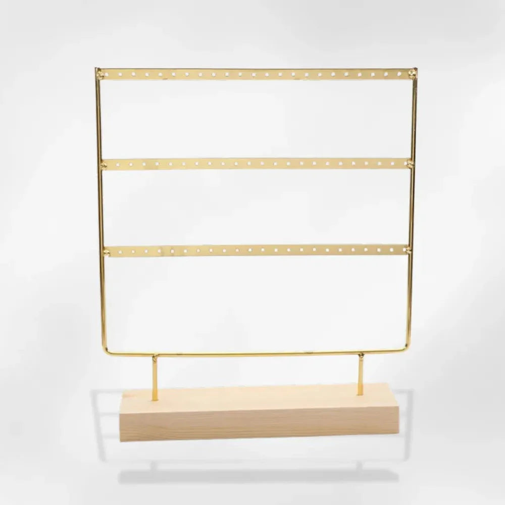 Porte Boucle d'Oreille Bijoux Métal Bois Pro