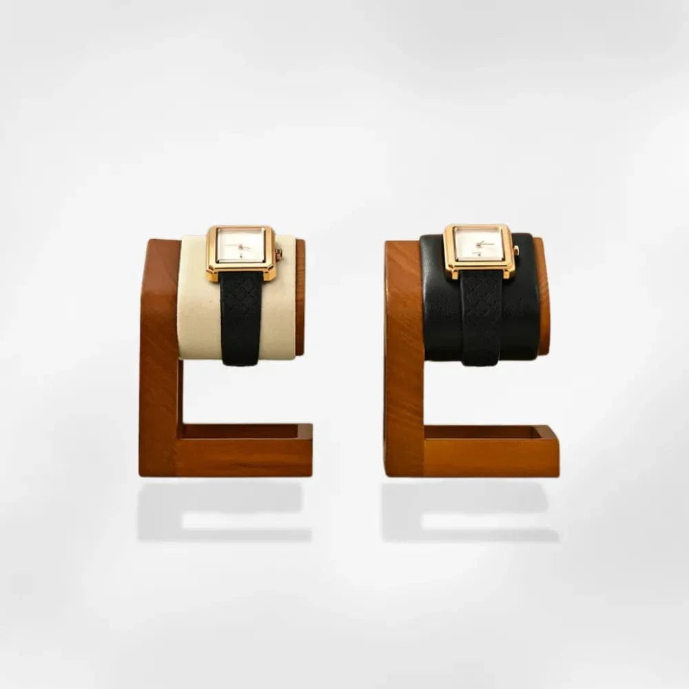 Présentoir Montre Bois Simili Cuir Luxe