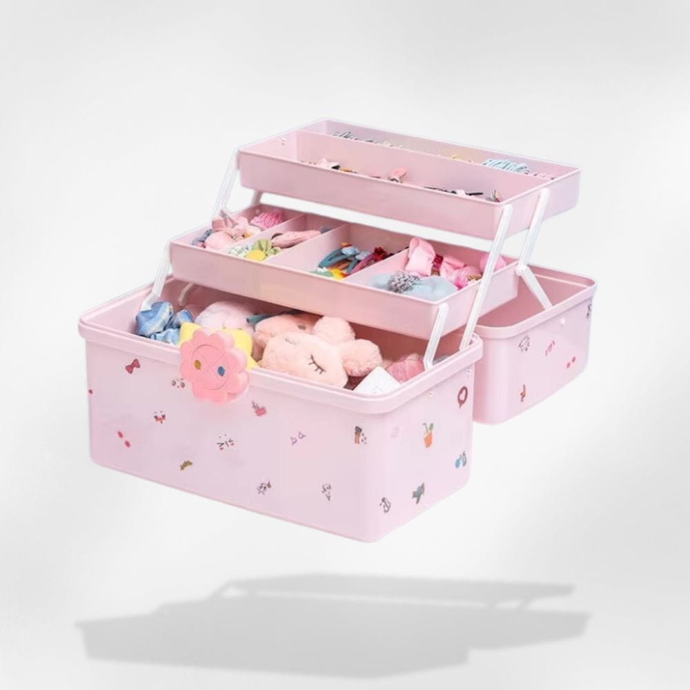 Boîte à Bijoux Bois Fillette Rose Girly