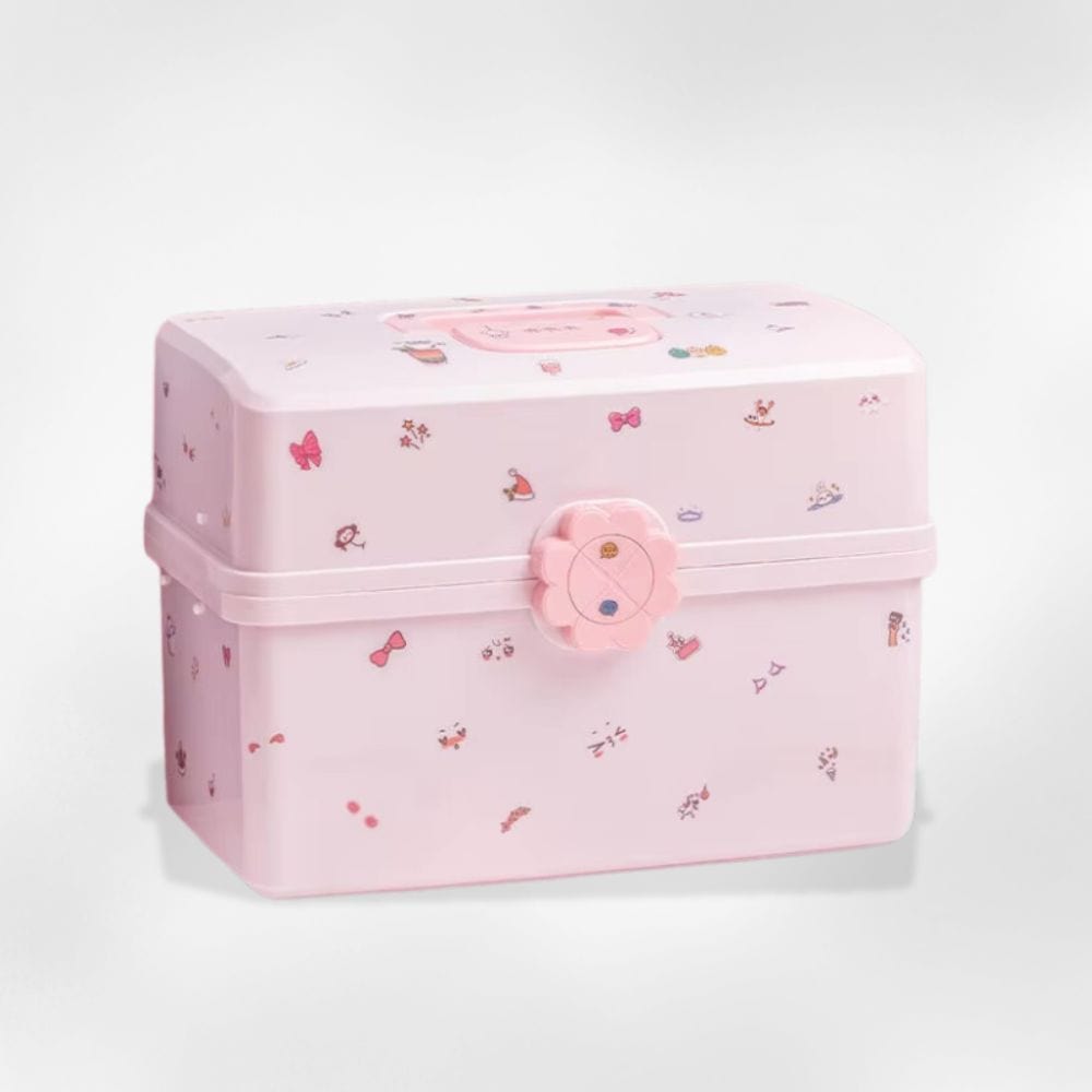 Boîte à Bijoux Bois Fillette Rose Détail