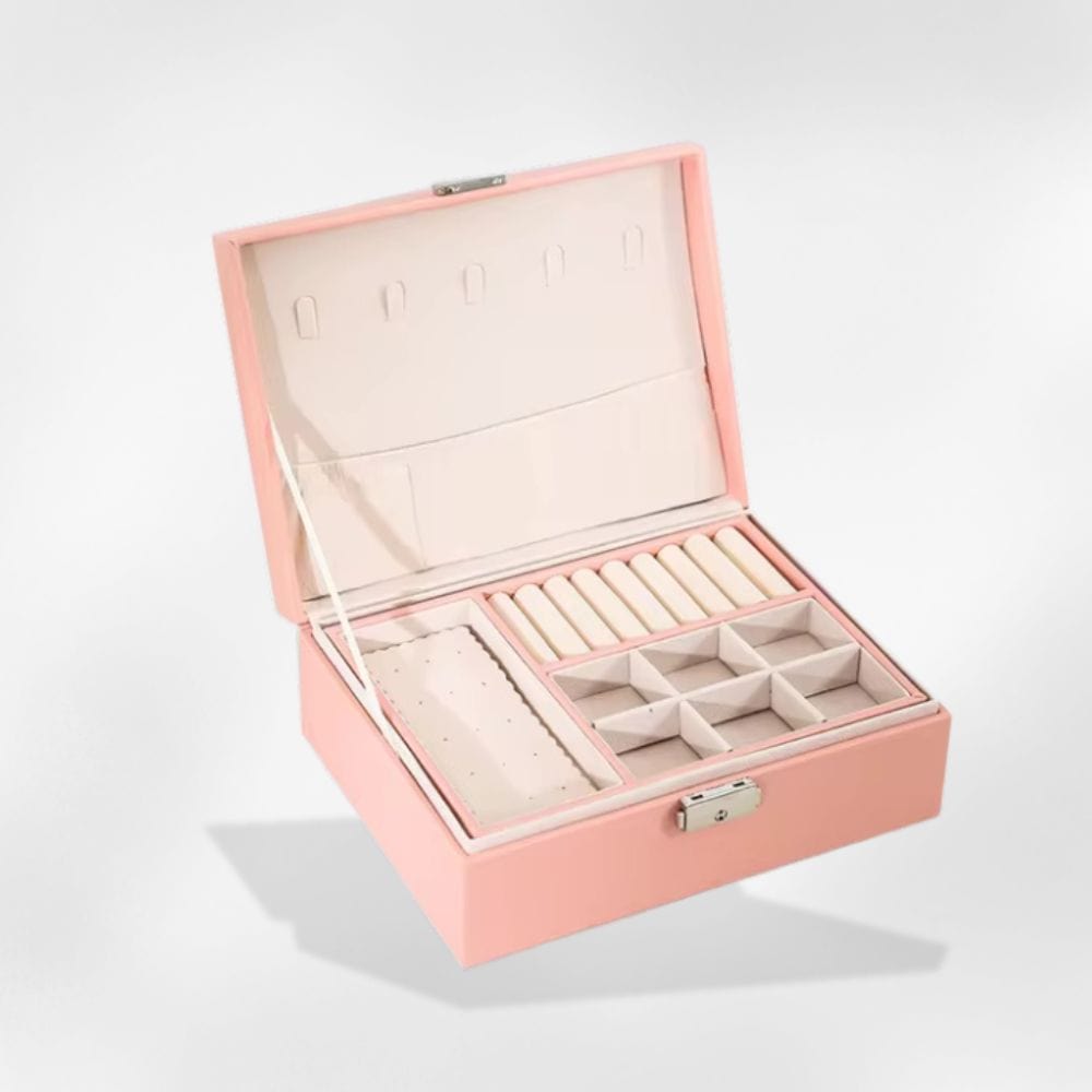 Boîte à Bijoux Cuir Serrure Sécurisée