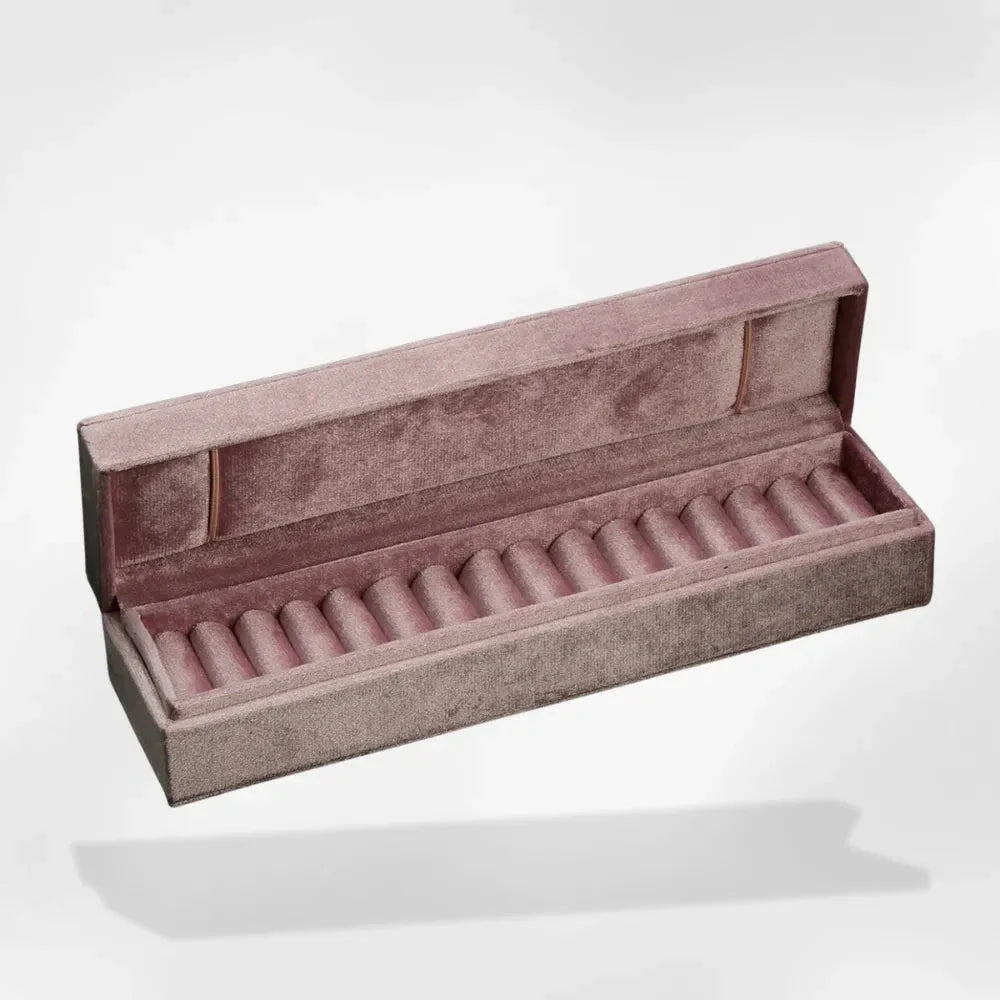 Boîte Rangement Bague Velours 8 Emplacements