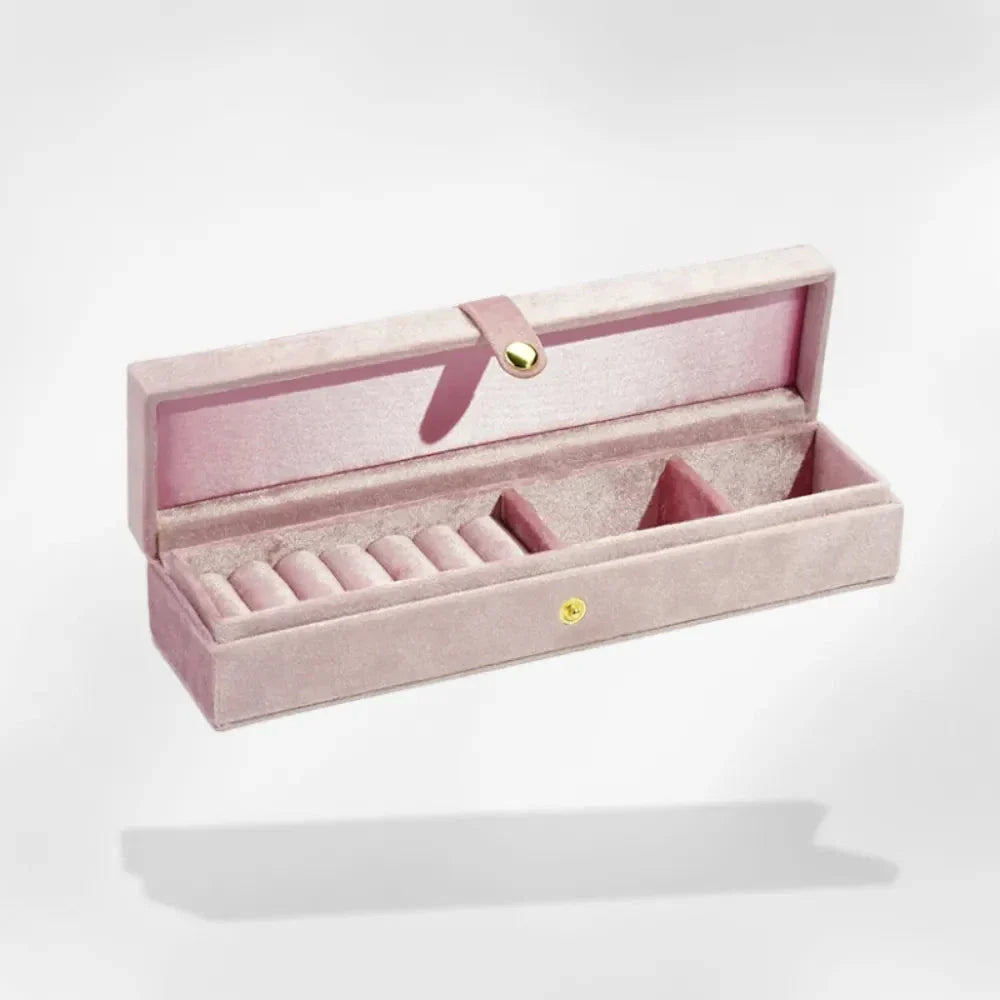 Boîte à Bague Velours Voyage Compact