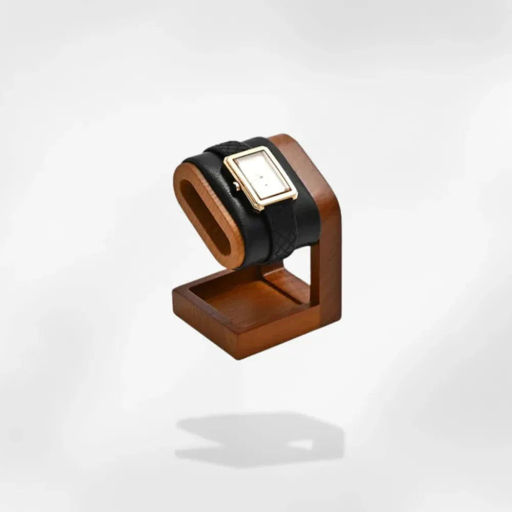 Présentoir Montre Bois Simili Cuir Luxe