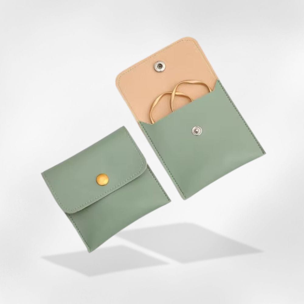 Boîte à Bijoux Cuir Poche Vert