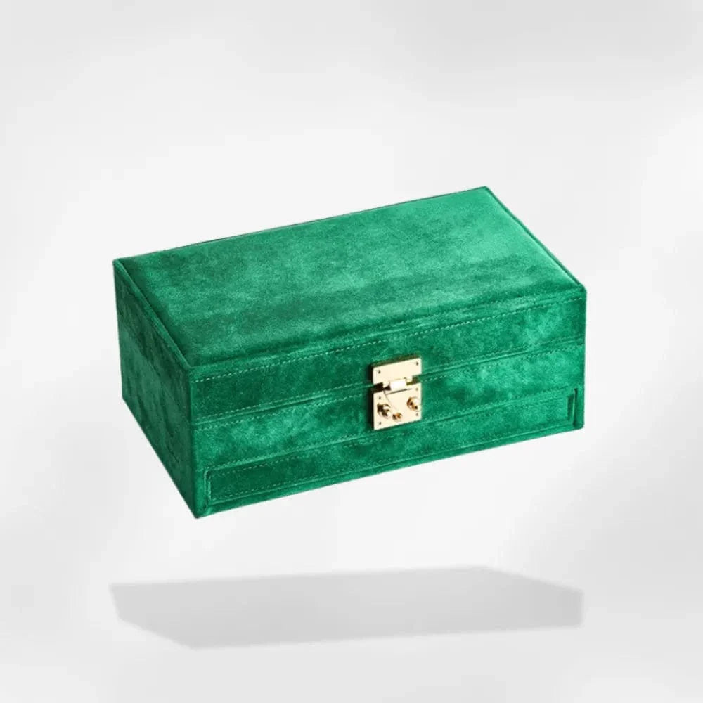 Petite Boîte à Bijoux Velours Miroir Voyage