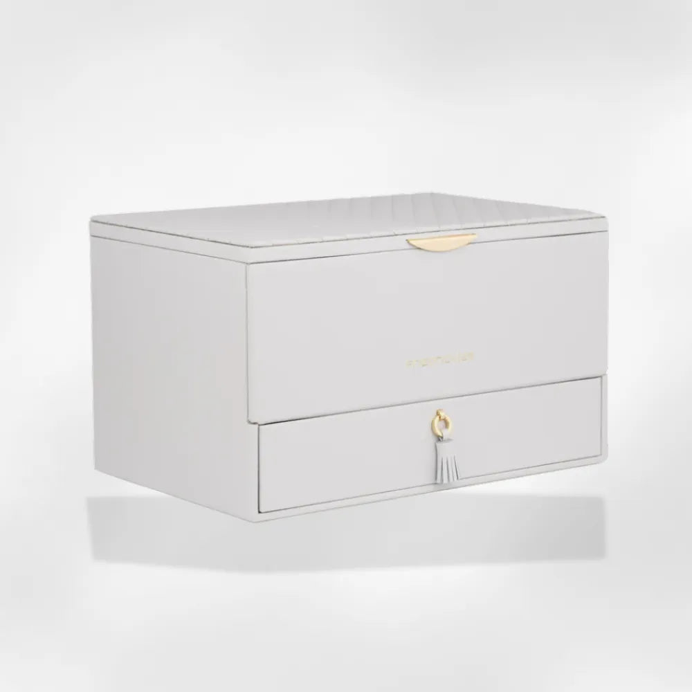 Boîte à Bijoux Cuir Luxe 3 Tiroirs