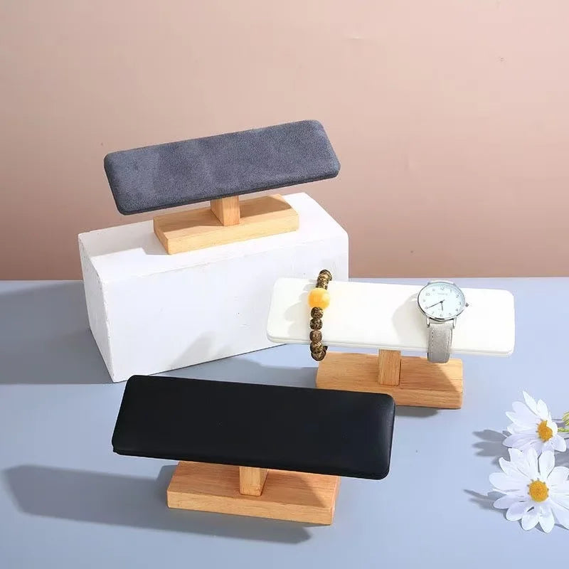 Présentoir Montre Bois Velours Forme T