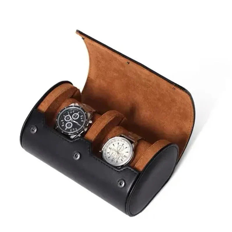 Étui Montre Cuir Rouleau Compact 1 2 3 Places