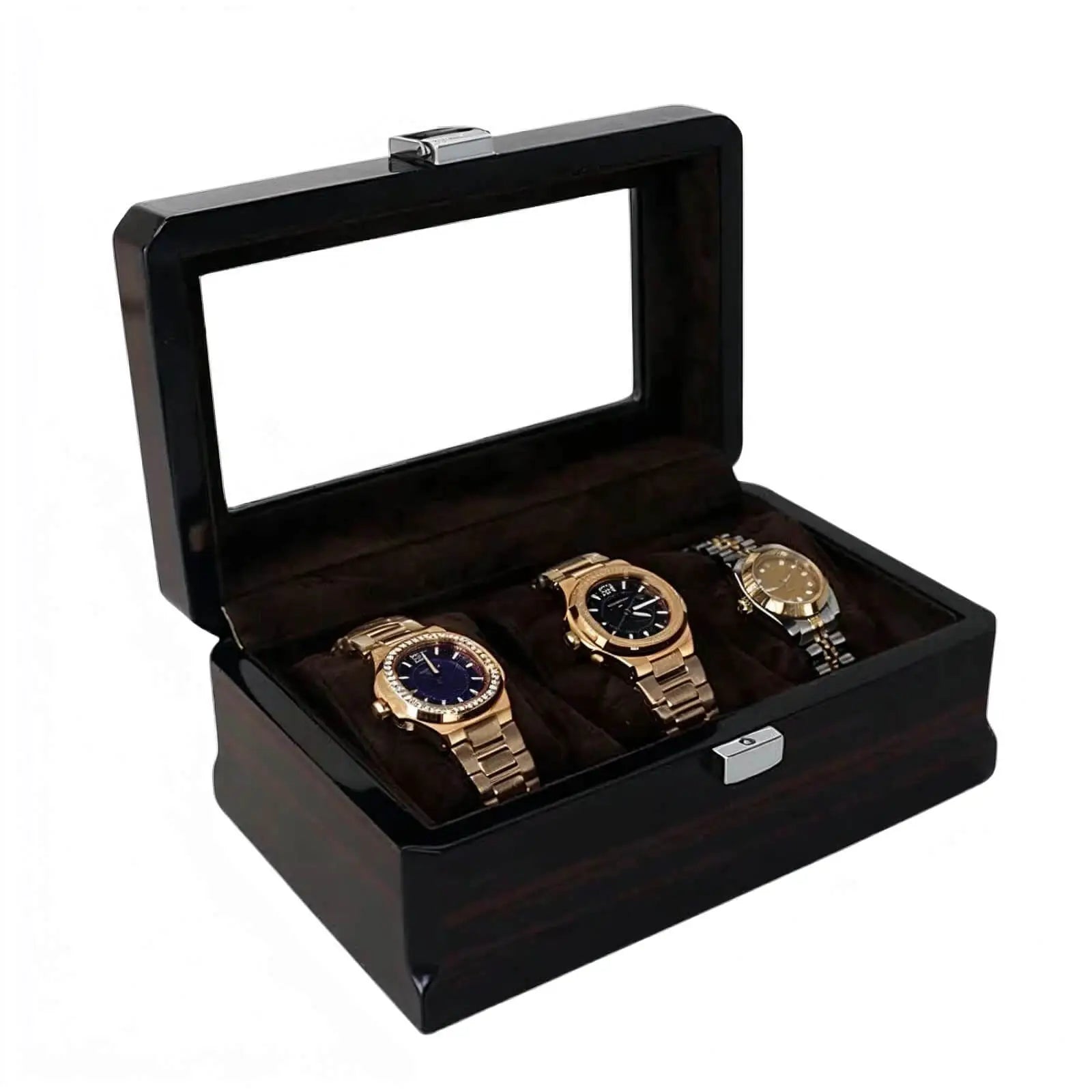 Boîte à Montres Bois Velar 3 Places Velours
